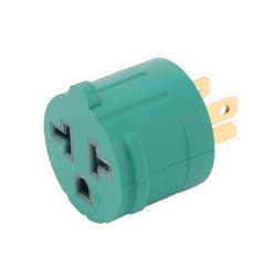 Acbroad Nema 15 Amp to 20 Amp Plug Adapter Listed NEMA 5-15P to 5-15/20R +6-15/20R (Comb 20Amp T Blade) 15 Amp Household Plug to 20 Amp T-Blade AC Power Adapter Green