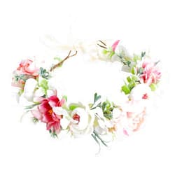 Vivivalue Floral Crown Girl Floral Headband Flower Headpiece Halo Wedding Party Photos