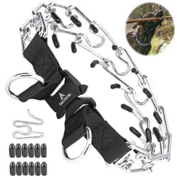 DEYACE Prong Collar for Dogs, Adjustable Quick-Release Metal Buckle Pinch Collar for Dogs, Stainless Steel Choker Collar (S/Neck Girth 11.2