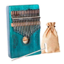Ubblove Kalimba Thumb Piano 17 Keys, Portable Mbira Finger Piano Gifts for Adults Music Instrument Thumb Pianos - 17 Keys Green