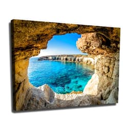 CARUTU Ayia Napa Cyprus Sea Cave Views Landscape Photo Photograph Beach Sunset Palm Pictures Ocean Scenic Scenery Tropical Nature Paradise Scenes Cool Wall Decor Art Poster (16×24inch-No Framed)