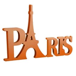 Blulu Paris Wood Decor Paris Themed Bedroom Decor Paris Word Sign Eiffel Tower Wood Table Sign Wooden Letters Table Decor for Bedroom for Home Living Room Office Decoration Supplies(Dark Brown)
