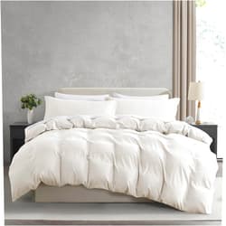 Nestl Twin Duvet Cover Set - Soft Prewashed Off White Duvet Cover Twin/Twin XL, 2 Piece, with Zipper Closure, 1 Duvet Cover 68x90 inches and 1 Pillow Sham