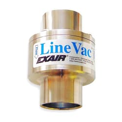 EXAIR Line Vac for Air Compressors, Pneumatic Industrial Vacuum, Material Conveyor System, Aluminum, 2