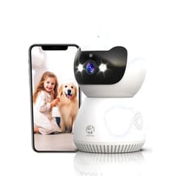 JOOAN 5G Home Security Cameras Indoor 2K 360° PTZ WiFi Camera Plug-in Surveillance IP Camera for Baby Pet Inside Smart Motion Detection Alert SD Card Cloud Storage 2 Way Audio Color Night Vision