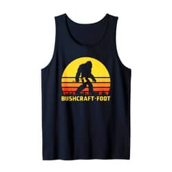 Bushcrafter Bigfoot Gift Apparel Vintage Bigfoot Bushcraft Crytpid Sasquatch Bushcrafting Tank Top
