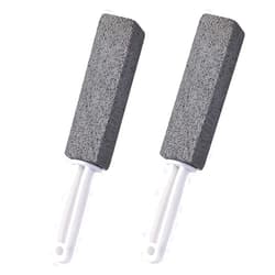 E-LIYAN 2 Pack Pumice Cleaning Stone with Handle, Toilet Bowl Cleaner Stains and Hard Water Ring Remover Rust Grill Griddle Cleaner for Kitchen/Bath/Pool/Household Cleaning
