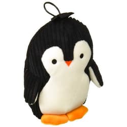 TrustyPup Strong 'N Silent Penguin Silent Squeak Plush Dog Toy, Chew Guard Technology - Black/White, Medium