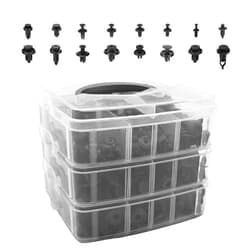 Hoypeyfiy 620 Pcs Car Retainer Clips, Plastic Rivets Fasteners, Push Retainer Kit, Fender Rivet Clips, 16 Most Popular Sizes Auto Push Pin Rivets Set Replacement for Ford Toyota Honda GM Chrysler Acura