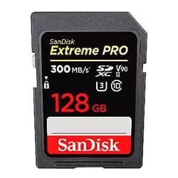 SanDisk 128GB Extreme PRO SDXC UHS-II Memory Card - C10, U3, V90, 8K, 4K, Full HD Video, SD Card - SDSDXDK-128G-GN4IN 128GB Card Only
