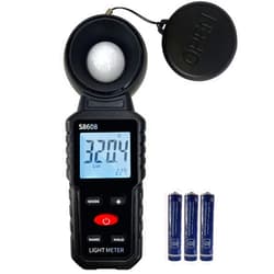 Soonkoda Digital Illuminance Light Meter Tester 200,000Lux Meter (18,500FC) Luxmeter Lighting Intensity Brightness Measurement Tool for Indoor Outdoor Grow Plants Film Photography lumens LED Photometer