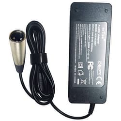 EeTao 3-Pin XLR AC/DC Adapter Replacement Charger Compatible with 1inchome 4 Wheel Mobility Scooter 24V 12AH 24VDC 12000mAh lead-acid Battery 24.0V DC24V 24VDC Power Supply Cable Cord PSU