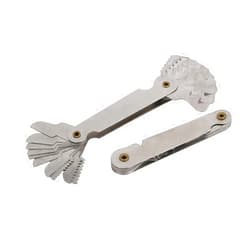 Aexit 2pcs 0.5mm-7mm Measuring Tools Metric 60 Degree Screw Thread Pitch Measure Gauge Silver Tone Model:30as440qo295