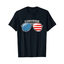 Vintage Retro Converse, Louisiana Converse, LA Vintage US Flag Sunglasses T-Shirt
