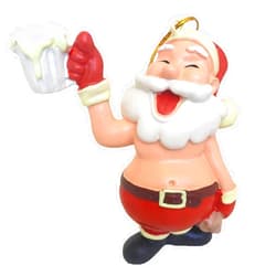 Tree Buddees Celebration Santa Claus Beer Drinking Ornament Santa Christmas Ornaments