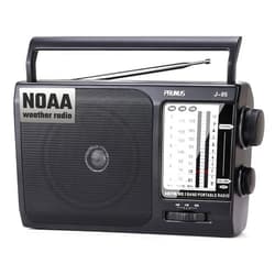 PRUNUS NOAA Weather AM FM Portable Radio with Best Reception, Transistor Radio, Battery Operated Radio by 3X D Cell Batteries or AC Power for Household & Outdoor, Plug in Wall by PRUNUS