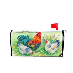 ALAZA WOOR Chicken and Rooster in The Grass Vintage Magnetic Mailbox Cover MailWraps Garden Yard Rural Farmhouse Home Decor for Outdoor Standard Size-18