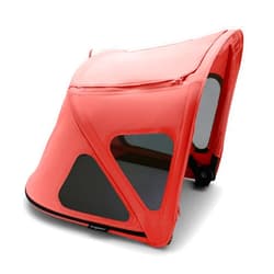 Bugaboo Breezy Sun Canopy, Extendable for Extra Coverage and Optimal Sun Protection, Water Repellent, Compatible with Fox/Cameleon 3/Lynx Strollers (Sunrise Red)
