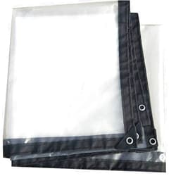LIANGLIANG-fang shai wang LIANGLIANG Tarpaulin Waterproof Heavy Duty Sheet Outdoor Rainproof Shading Tear Resistance with Metal Hole Eye Plastic PE, 24 Sizes (Color : Clear, Size : 2x5m)
