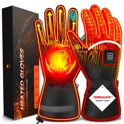 LYSHION Heated Gloves for Men Women, Rechargeable Electric Heated Glove, Waterproof Ski Gloves Touchscreen Gloves for Motorcycle