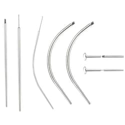 BodyAce 14G 16G 18G 20G Piercing Taper, Stainless Steel Threadless Insertion Pin Screw On Assistant Tool, Curved Body Piercing Stretching Kit for Ear/Nose/Navel/Lip/Eyebrow