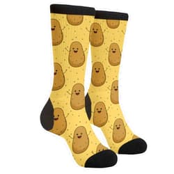 YISHOW Cute Potatoes Unisex Novelty Crew Socks Funny Crazy Novelty Socks Gift