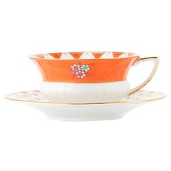 Wedgwood Wonderlust Peony Diamond Teacup & Saucer Set