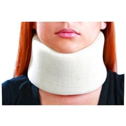 HealthStar Universal Cervical Collar White 3 Inch Padded Foam Neck Brace for Treating and Rehabilitating Neck, Head or Spinal Injuries | Properly Aligns, Limits Motion and Supports