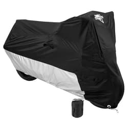 Nelson-Rigg Deluxe Motorcycle Cover, Vents, Heat Shield, Windshield Liner, Grommets XXL fits Touring Motorcycles, Large Cruisers & ADV Motorcycles W/ Saddlebags & Top Trunk, Black