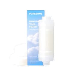 BODYLUV Puresome Perfume Vimil Shower Filter - Removes Chlorine & Provides Vitamin Water Purification Filter with Scent (Baby Powder)