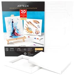 ARTEZA Watercolor Art Paper Foldable Canvas Pad, 7x8.6 Inches, 20 Sheets, DIY Frame, Acid-Free Heavyweight Paper Pad, 140lb/300 GSM, Art Supplies for Painting & Mixed Media Art