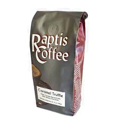 Raptis Coffee Roasters Caramel Truffle Ground Coffee 12oz bag