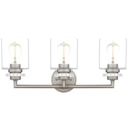 Quoizel JSP8623AN Jaspar Transitional Clear Glass Large Bath Vanity Wall Light, 3-Light 300 Total Watts, 9
