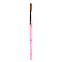 ALEXNAILART Nail Brush Acrylic Brush Nail Art Brush for Acrylic Application Manicure Design Tool with Pink Crystal Marble Handle (#10)