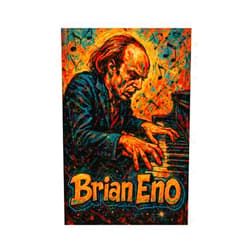 TONITOTA Electric Pianist Brian-Music-Eno Poster | Memorial for Famous Figures | Room Aesthetics | Canvas Wall Art Prints | Unframe 24x36inch