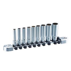 KTC KYOTO TOOL (KTC) Nepros NTB2L09BWA 6.3SQ Inch Deep Socket Set, 9-Piece Set, 12 Square Shape