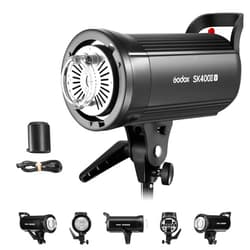 Godox SK400II-V 400Ws Photo Studio Strobe Flash Monolight Light with Bowens Mount & 10W LED Modeling Lamp for Studio, Shooting, Location and Portrait Photography (SK400II Upgraded Version 110 to 120V)
