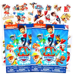 Paw Patrol Tattoo Costume Set - Bundle of 100 Temporary Tattoos Featuring Chase, Marshall, Rocky, Zuma, Skye and Rubble | Pup Party Favors