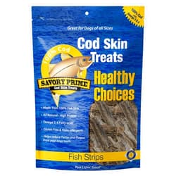Savory Prime Cod Skin Fish Strips, 8-Ounce (49662008), All Breed Sizes