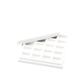 Creative Mark English Glazed Porcelain Palette, Sturdy Construction with 20 Deep Paint Wells for Color Mixing, Palette for Watercolor, Gouache & Oil Paints for Artists, Professionals, Students