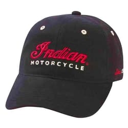 Indian Motorcycle Embroidered Hat, Black, One Size, Adjustable for Comfortable Fit, Regular Fit - 2863727