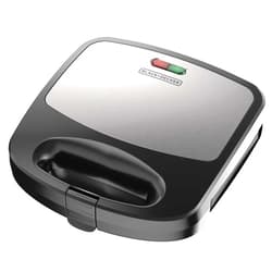 BLACK+DECKER 3-in-1 Waffle Iron, WM2000SD, Grill and Sandwich Press, Non-Stick Removable Plates, Space Saving Compact Design