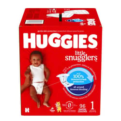 Huggies Size 1 Diapers, Little Snugglers Baby Diapers, Size 1 (8-14 lbs), 96 Count, Packaging May Vary