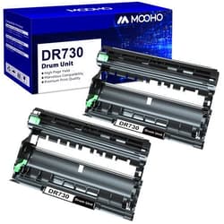 Mooho Compatible DR-730 Drum Replacement for Brother DR730 DR 730 Drum for Brother MFC-L2710DW HL-L2350DW HL-L2395DW HL-L2390DW HL-L2370DW DCP-L2550DW MFC-L2750DW Printer (2 Pack)