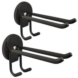 ULIBERMAGNET Double Layer Magnetic Hooks,Heavy Duty Magnetic Storage Hooks for Garden Tools,Shovel,Rope,Cable,Hose,Power Tool Organizer for Garages,Gardens,Workshop (2PACK/3.46INCH)
