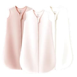 JELLYMONI Baby Sleep Sack 0-6 Months 100% Cotton Wearable Blanket, 0.5 TOG Soft Lightweight Toddler Sleeping Sack 3 Pack 2-Way Zipper Newborn Sleep Sacks