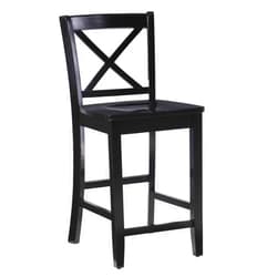 Linon Black X Back Counter Stool, 16