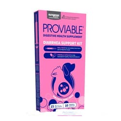 Nutramax Laboratories Nutramax Proviable Digestive Health Supplement Kit with Multi-Strain Probiotics and Prebiotics for Cats and Small Dogs, With 7-Strains of Bacteria, 15 mL Paste and 10 Capsules