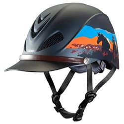 Troxel Dakota Turquoise Paisley Trail Riding Helmet