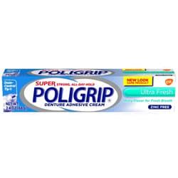 Super Poli-Grip SUPER POLIGRIP Denture Adhesive Cream Ultra Fresh 2.40 oz (Pack of 3)